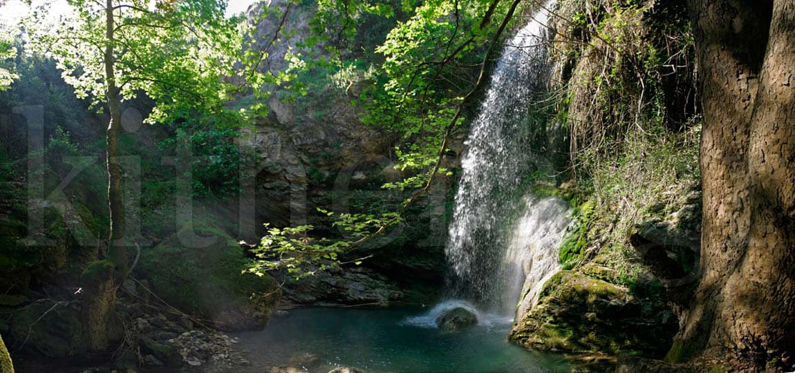 The Murderer's Waterfall in Mylopotamos